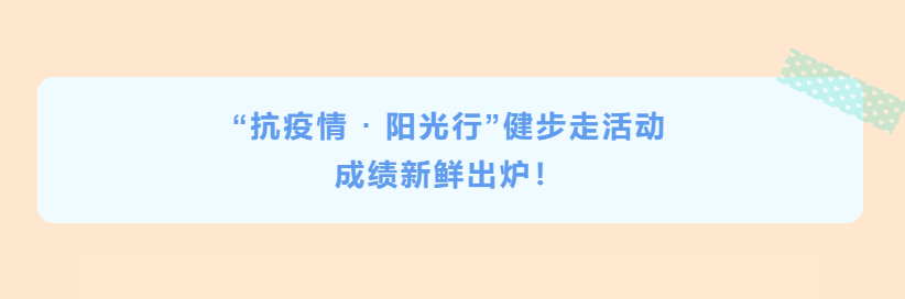 公司“抗疫情 · 陽光行”健步走活動成績新鮮出爐！